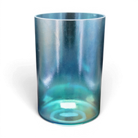 Crystal Tones 6" Tall Aqua Aura Gold Singing Bowl (A#4-40)