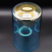 Crystal Tones 6" Tall Aqua Aura Gold Singing Bowl (A#4-40)