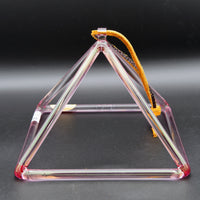 Crystal Tones 9" Pink Aura Gold Quartz Crystal Pyramid (G#5+20)