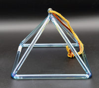 Crystal Tones 8" Aqua Aura Gold Quartz Crystal Pyramid (A5+20)