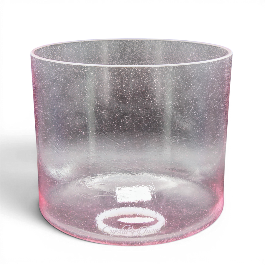Crystal Tones 9" Pink Aura Gold Singing Bowl (B3-15)