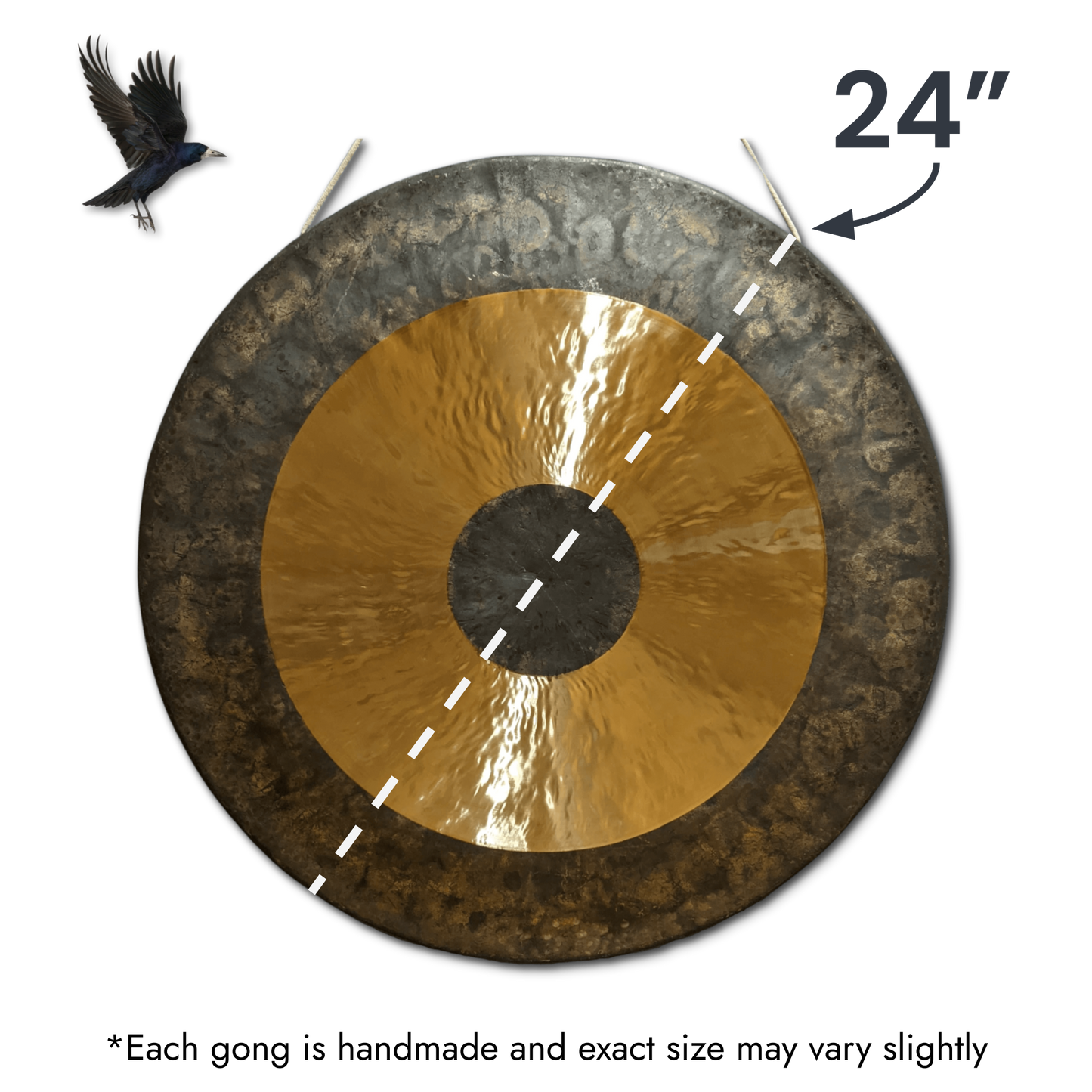 Chau Gong by Raven Sounds, Handmade Traditional Bronze Gong, Free Mallet. - Raven Sounds
