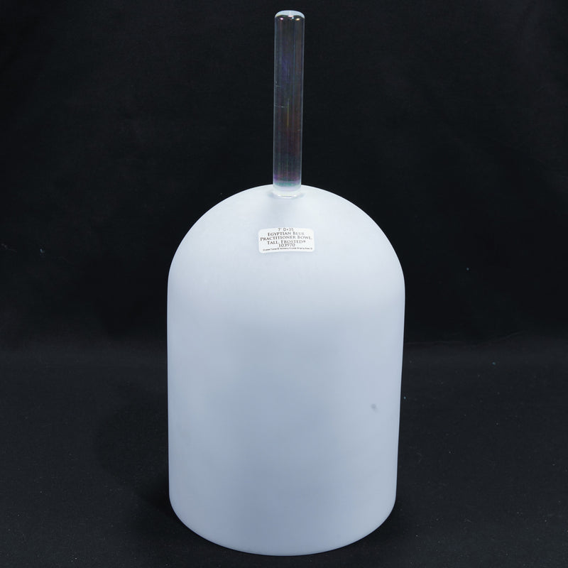 Crystal Tones 7" Egyption Blue - Practitioner (Tall) Clear Quartz Singing Bowl (D+35) - Raven Sounds