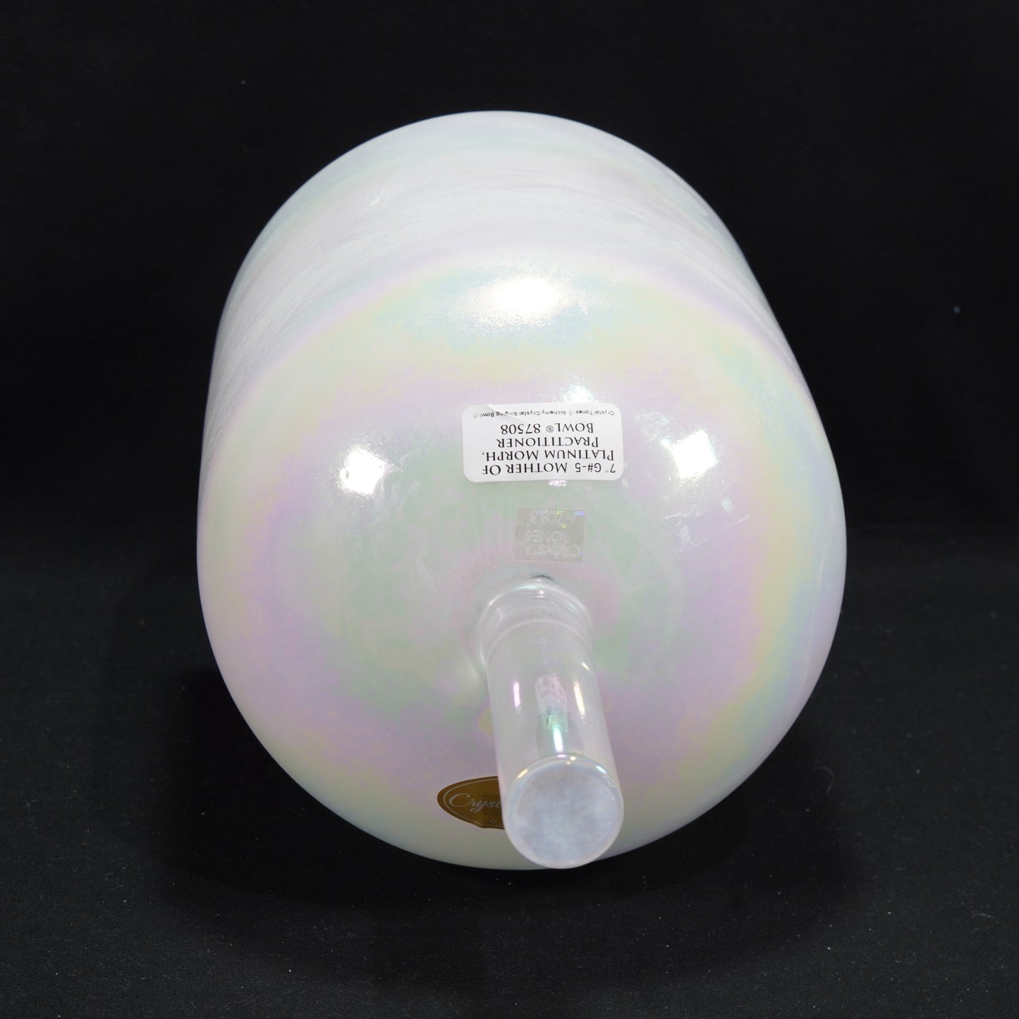 Crystal Tones 7" Mother of Platinum - Practitioner Clear Quartz Singing Bowl (G#-5) - Raven Sounds