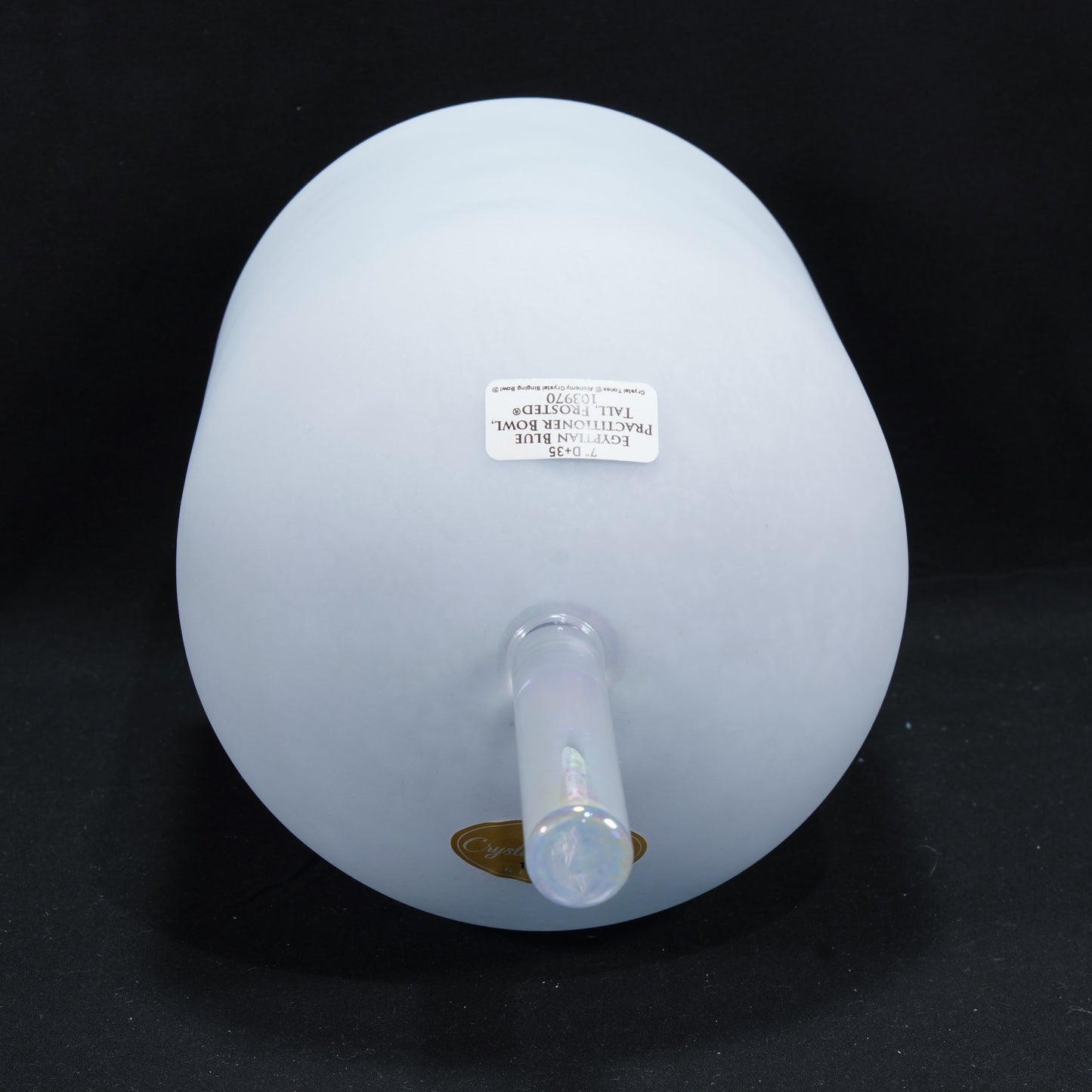 Crystal Tones 7" Egyption Blue - Practitioner (Tall) Clear Quartz Singing Bowl (D+35) - Raven Sounds