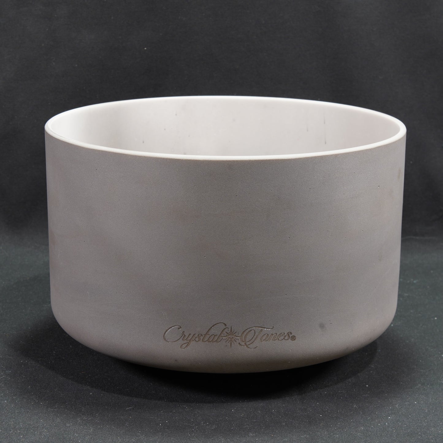 Crystal Tones 9" Charcoal Clear Quartz Crystal Singing Bowl (C#+15)