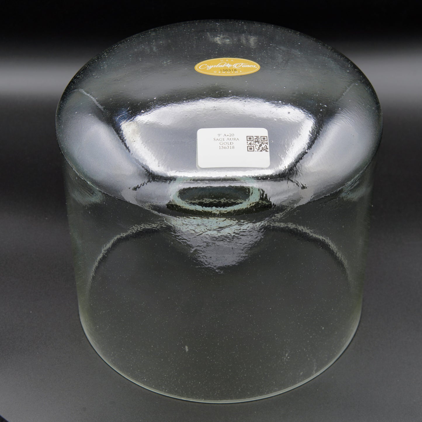 Crystal Tones 9" Sage Aura Gold Quartz Crystal Singing Bowl (A3+20)