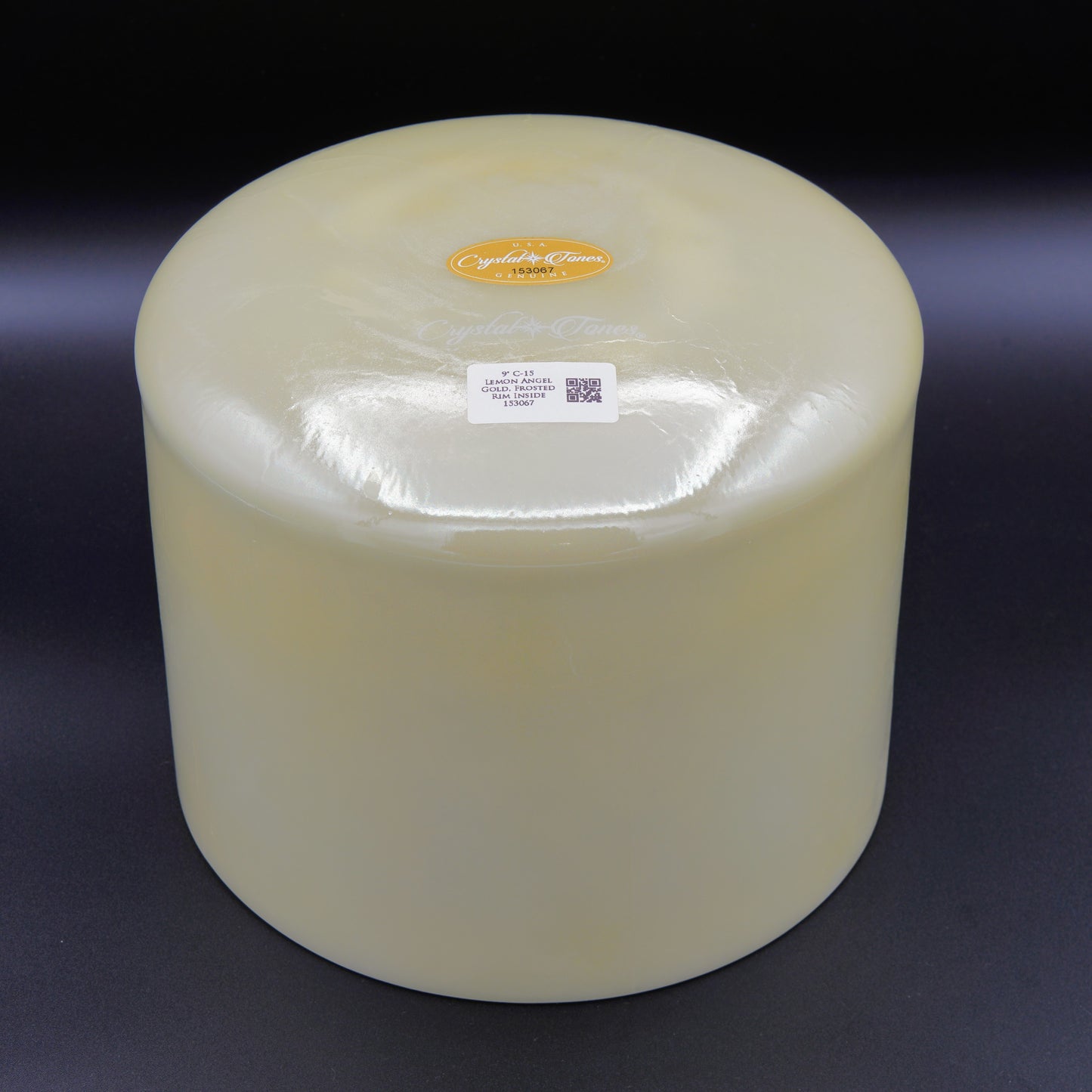 Crystal Tones 9" Lemon Angel Gold Quartz Crystal Singing Bowl (C4-15)