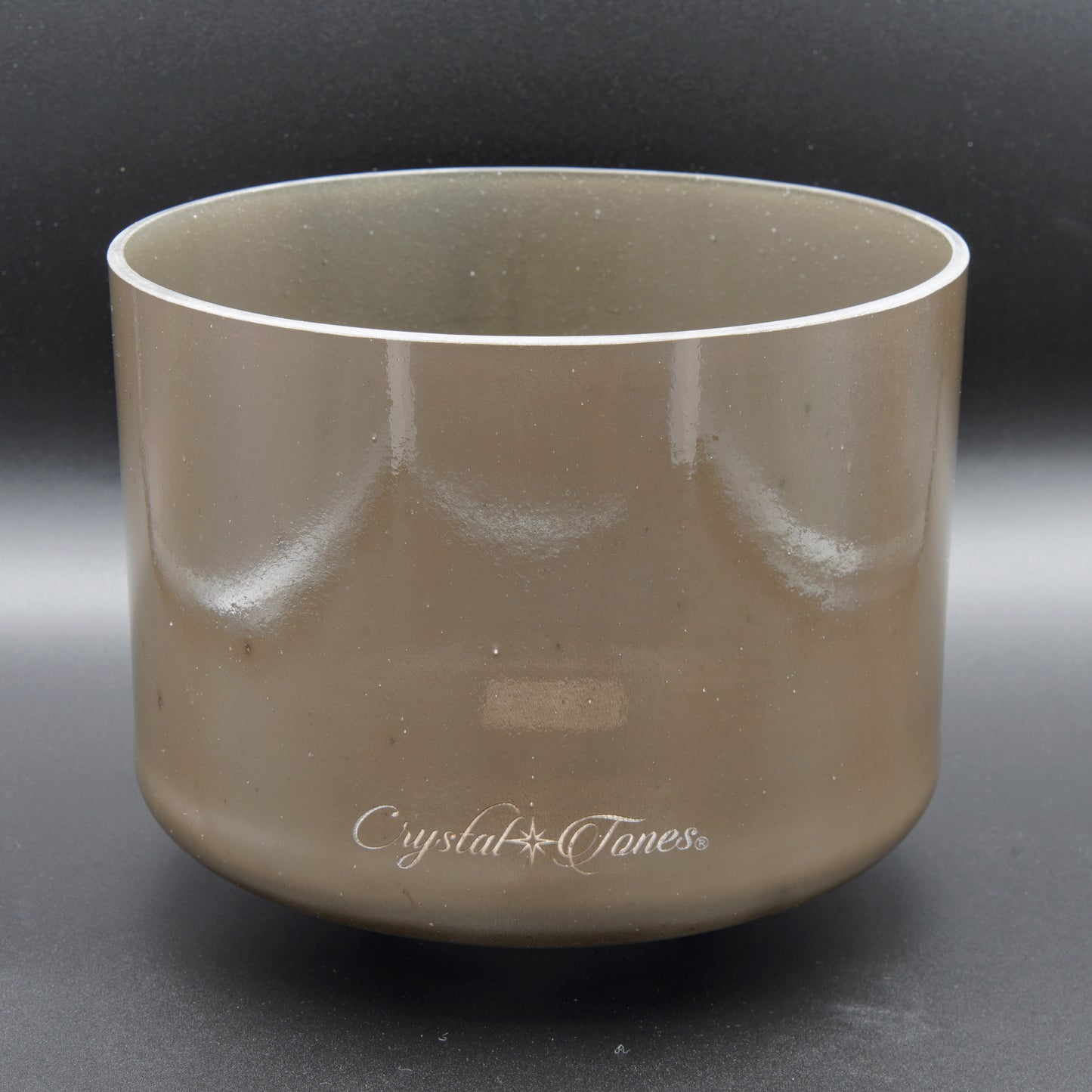 Crystal Tones 8" Charcoal Quartz Crystal Singing Bowl (F4-20)