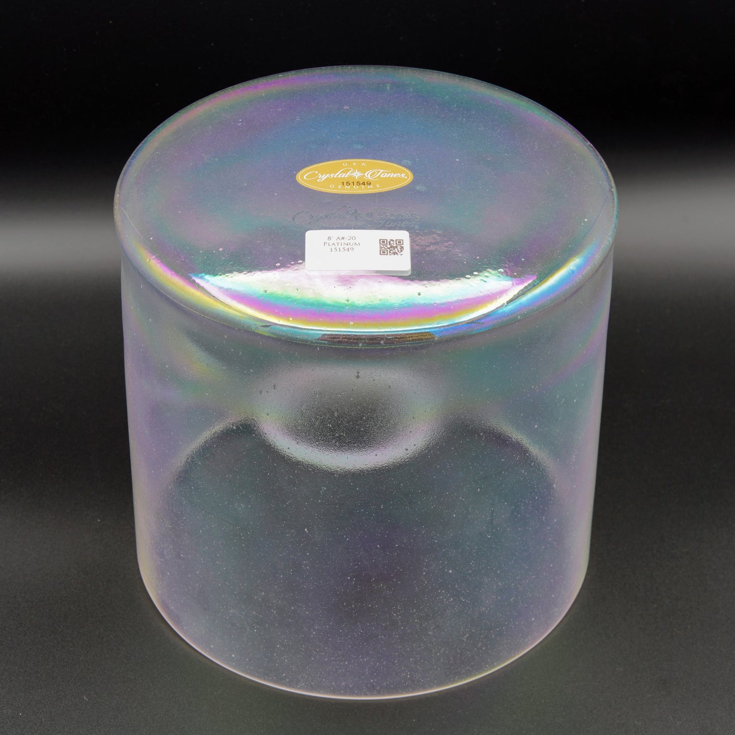 Crystal Tones 8" Platinum Quartz Crystal Singing Bowl (A#3-20)