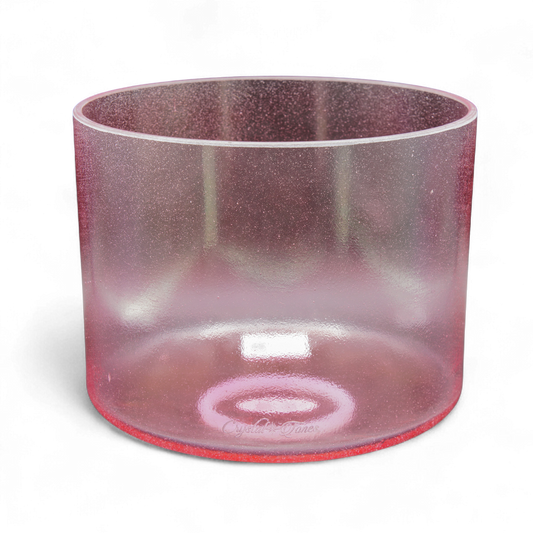 Crystal Tones 8" Pink Aura Gold Quartz Crystal Singing Bowl (F#4-15)