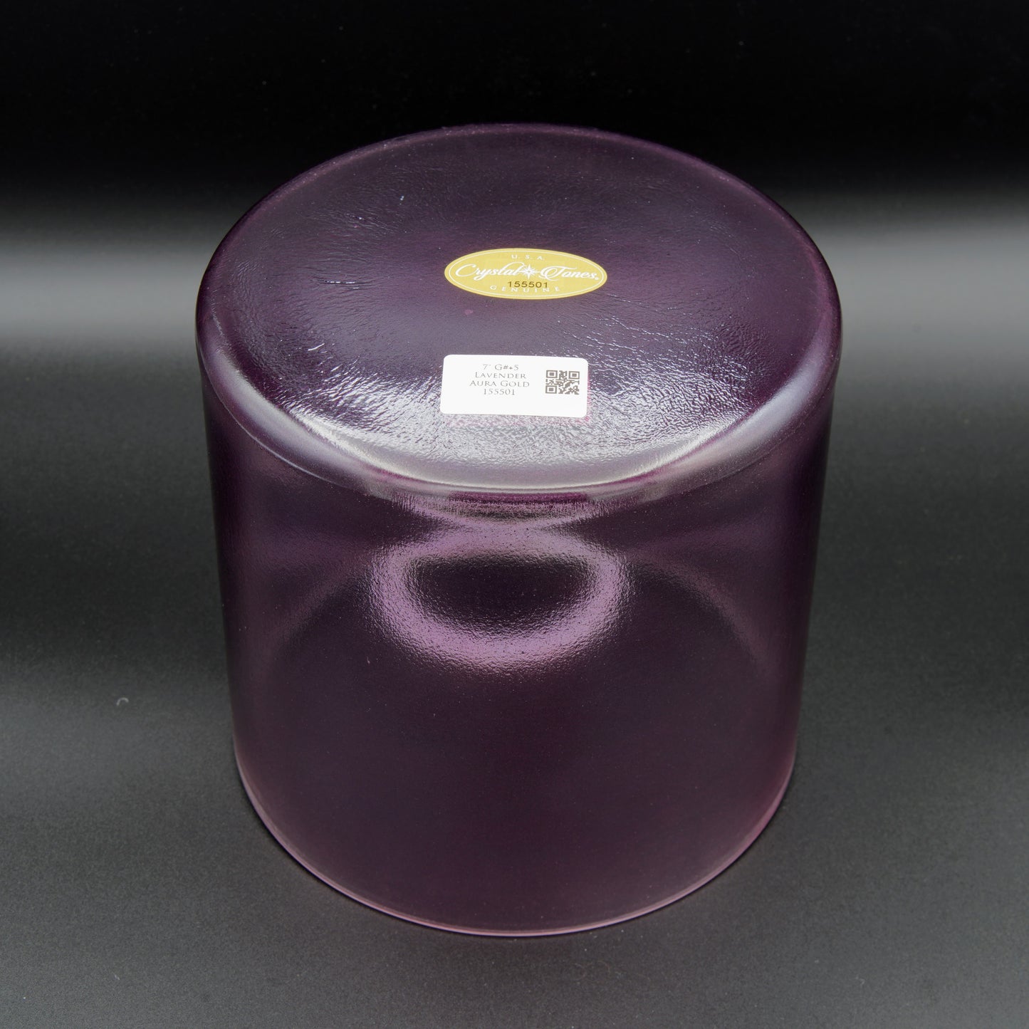 Crystal Tones 7" Lavender Aura Gold Quartz Crystal Singing Bowl (G#4+5)