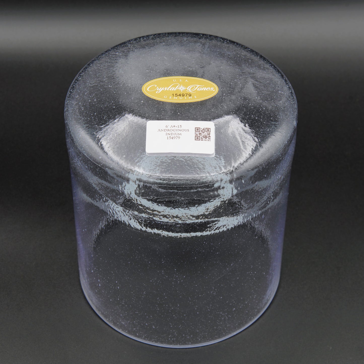 Crystal Tones 6" Androgynous Indium Quartz Crystal Singing Bowl (A#4+15)
