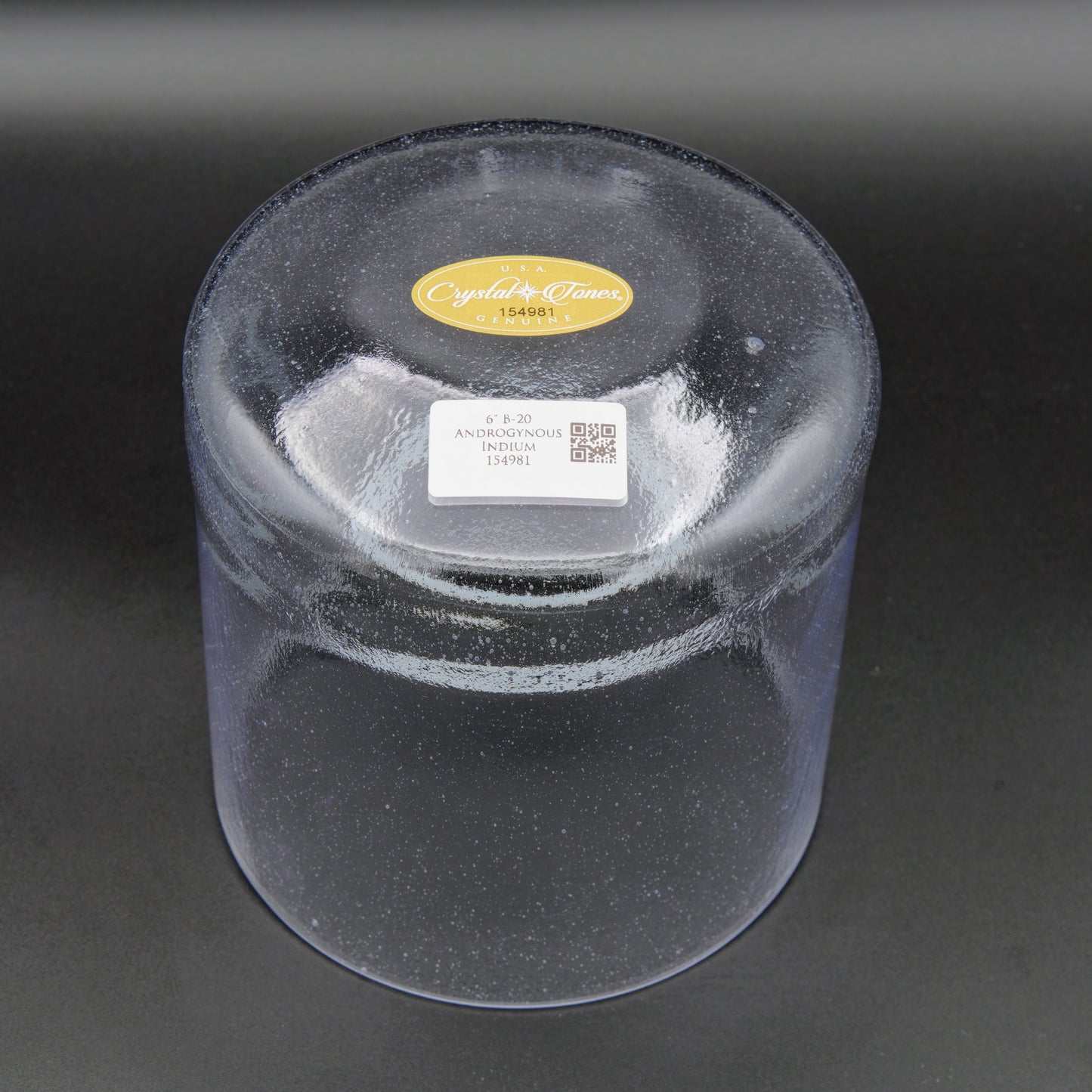 Crystal Tones 6" Androgynous Indium Quartz Crystal Singing Bowl (B4-20)