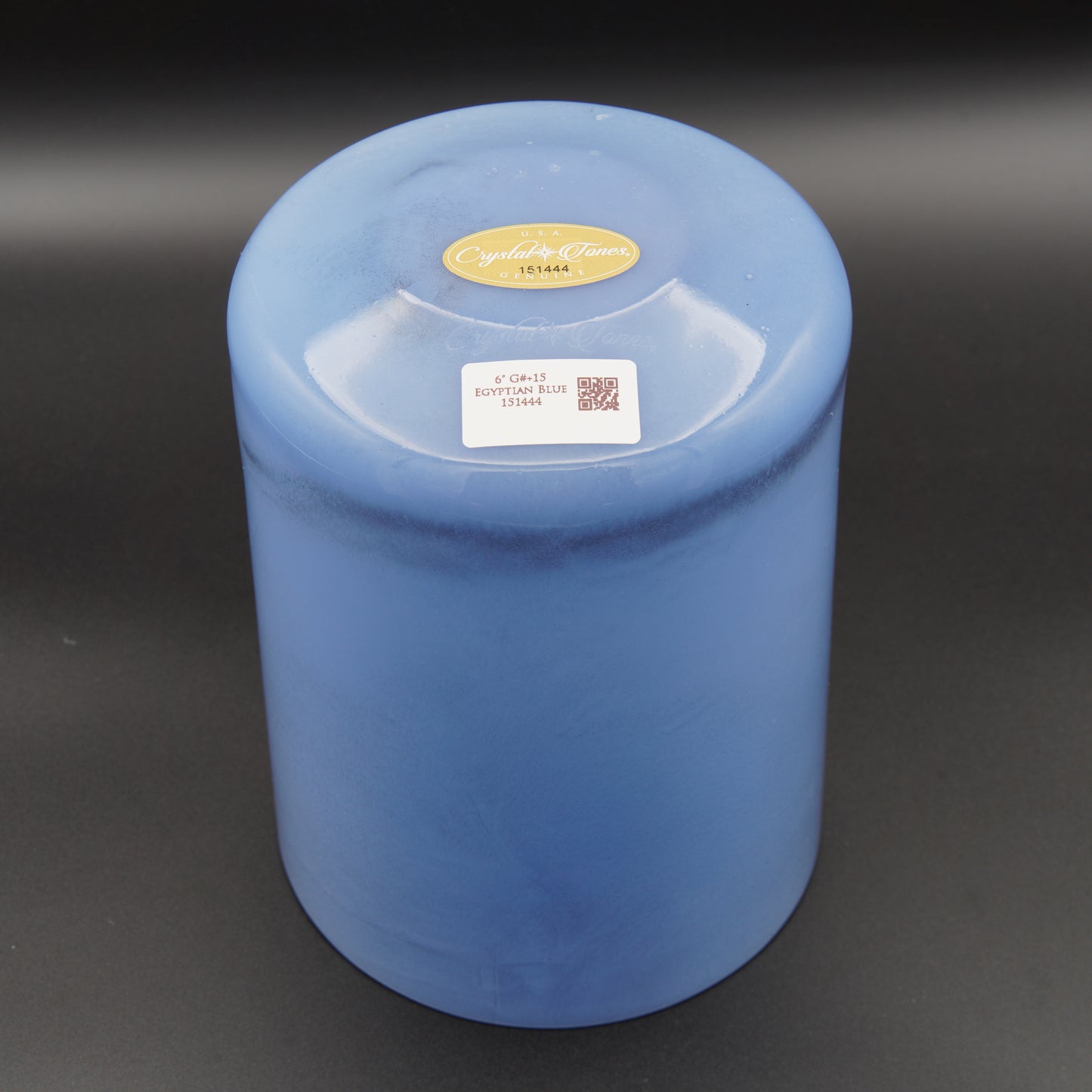 Crystal Tones 6" Egyptian Blue Quartz Crystal Singing Bowl (G#4+15)