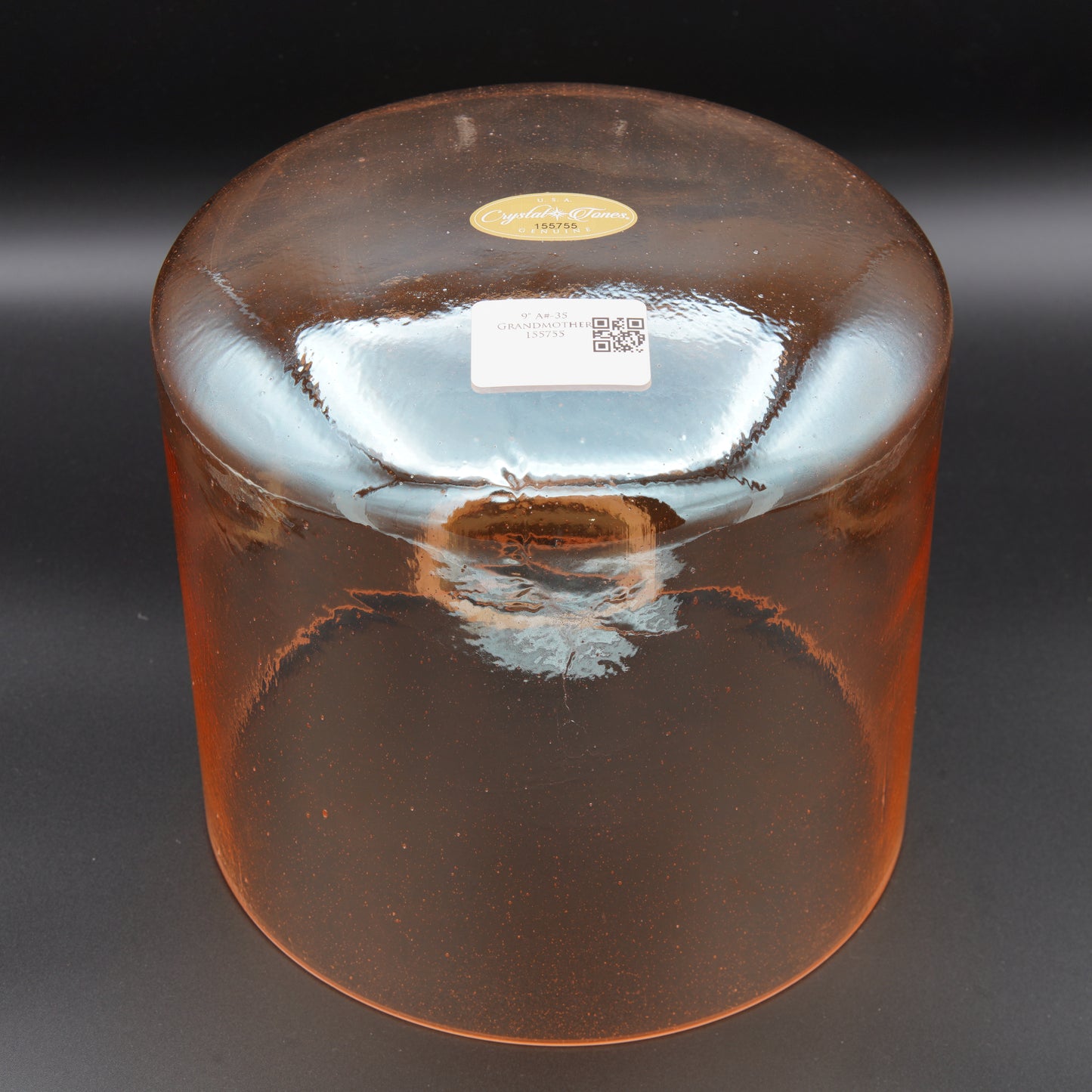 Crystal Tones 9" Grandmother Quartz Crystal Singing Bowl (A#3-35)