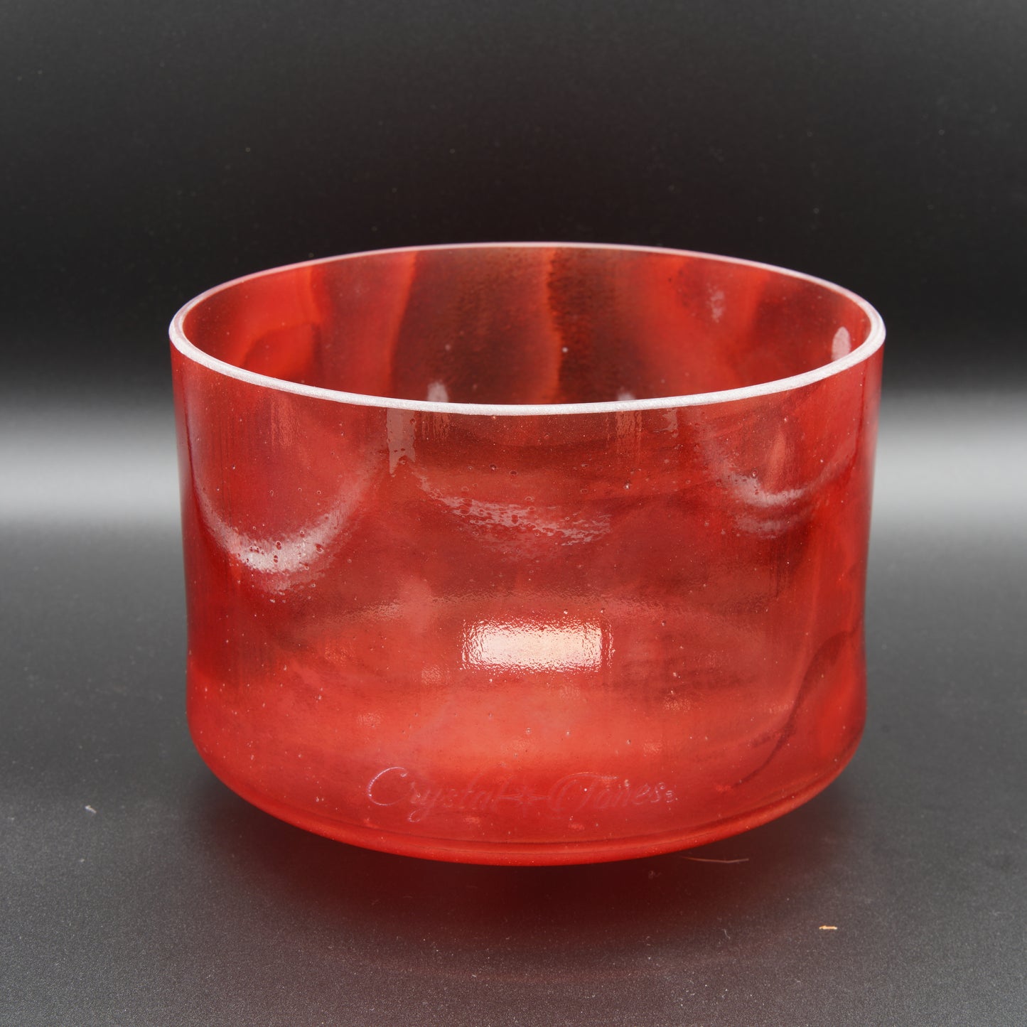 Crystal Tones 8" Ruby Clear Crystal Singing Bowl (A#+20)