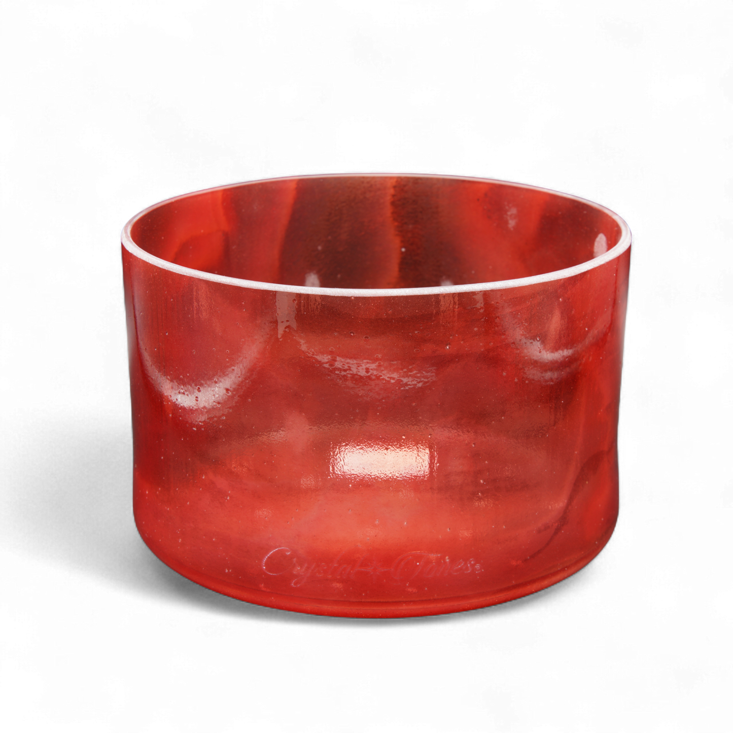 Crystal Tones 8" Ruby Clear Crystal Singing Bowl (A#+20)