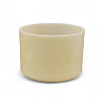 Crystal Tones 8" White Alchemy Gold Crystal Singing Bowl (D#4-15)