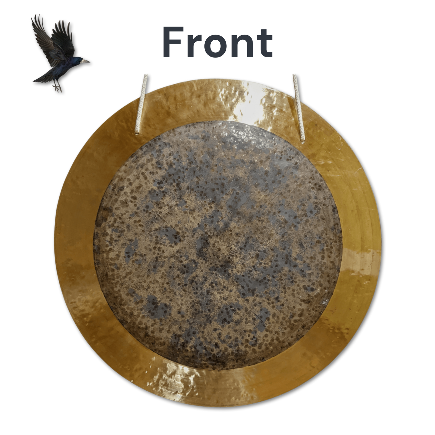 Eclipse Gong by Raven Sounds, Handmade Bronze Wind Gong, Free Mallet - Raven Sounds