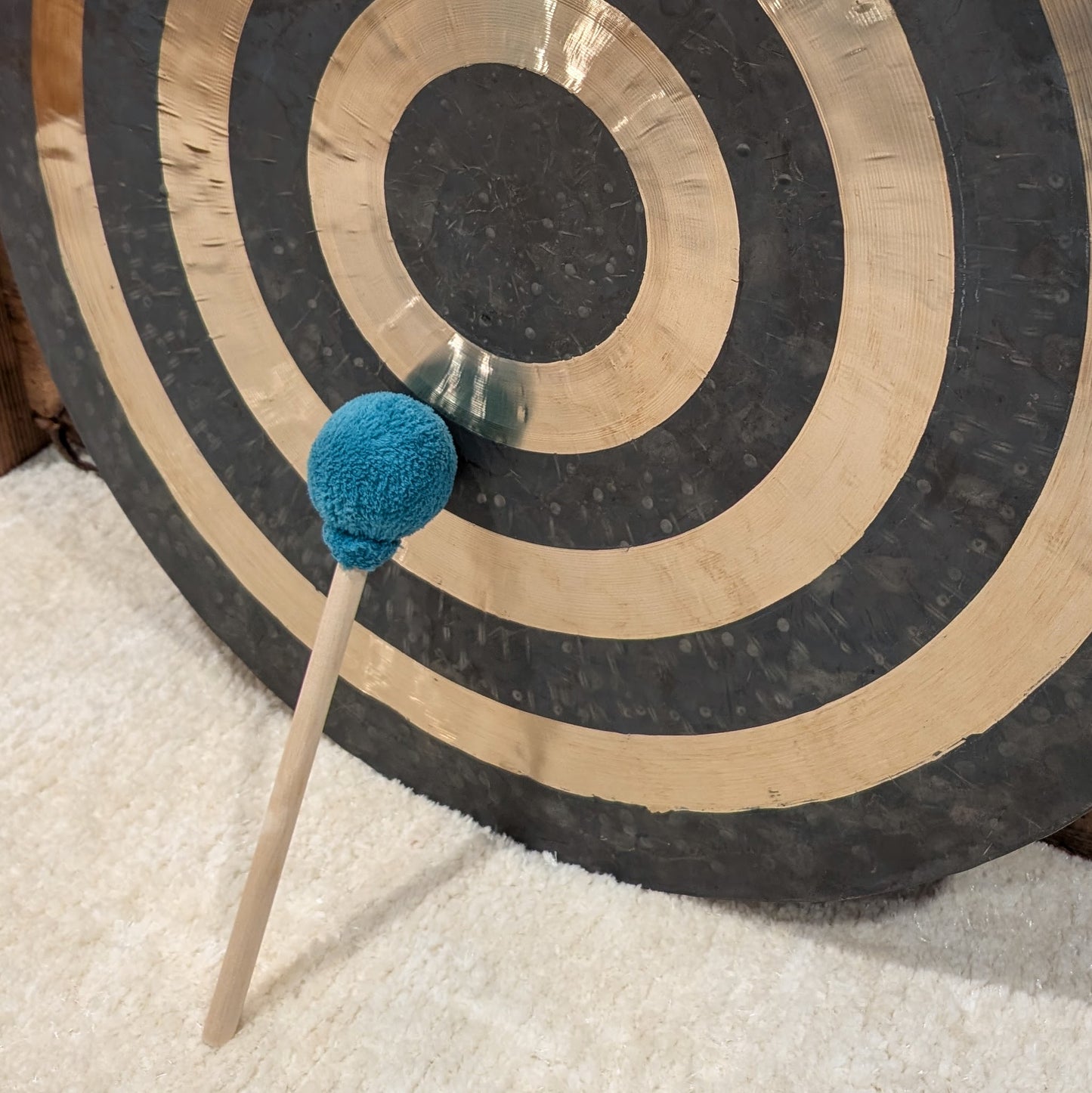 Cosmic Tones Gong Mallet by Raven Sounds, Handmade in USA, Enhanced Overtones