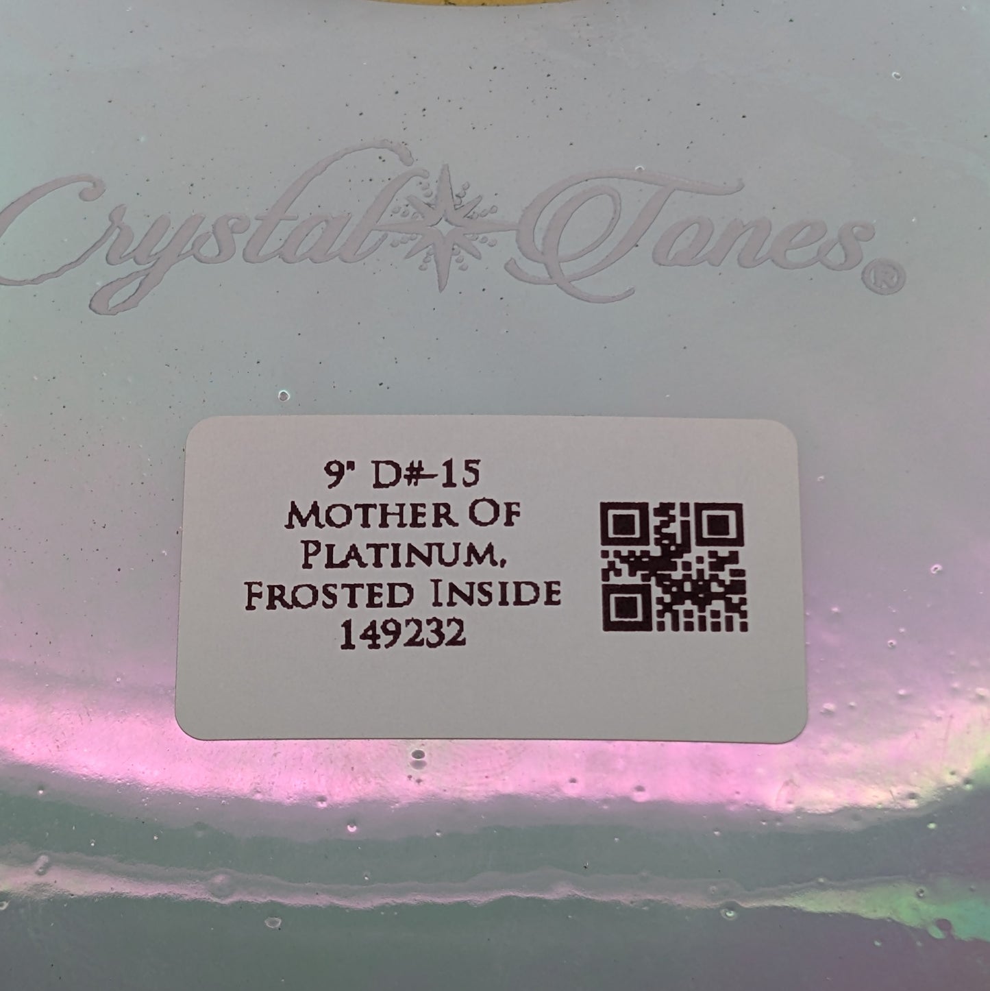 Crystal Tones 9" Mother of Platinum Quartz Crystal Singing Bowl (D#4-15)