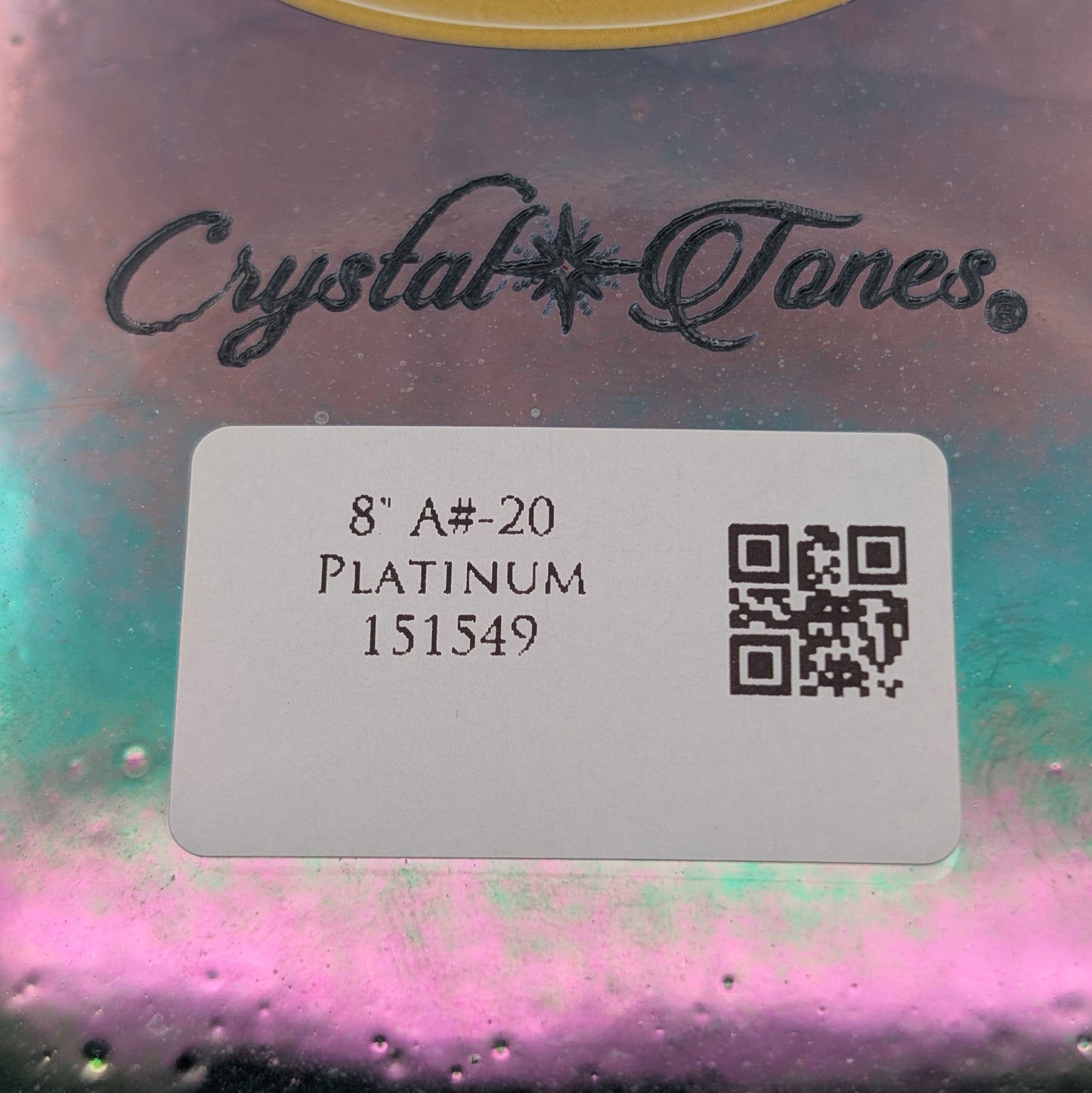 Crystal Tones 8" Platinum Quartz Crystal Singing Bowl (A#3-20)