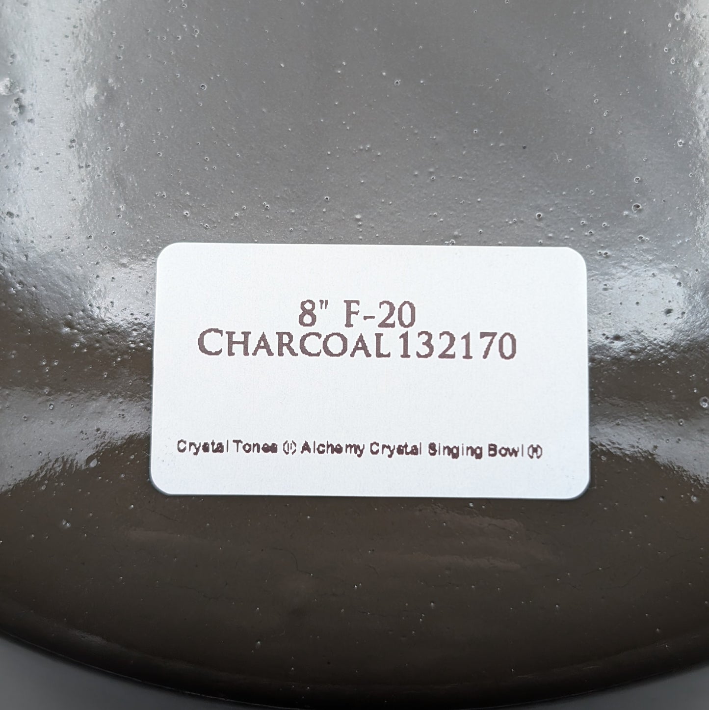 Crystal Tones 8" Charcoal Quartz Crystal Singing Bowl (F4-20)