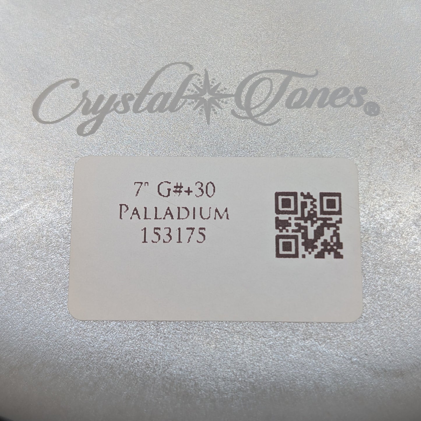 Crystal Tones 7" Palladium Quartz Crystal Singing Bowl (G#4+30)