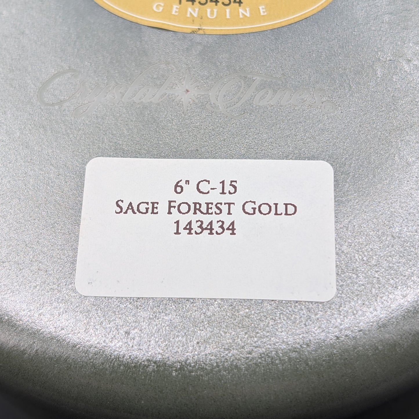 Crystal Tones 6" Sage Forest Gold Quartz Crystal Singing Bowl (C5-15)