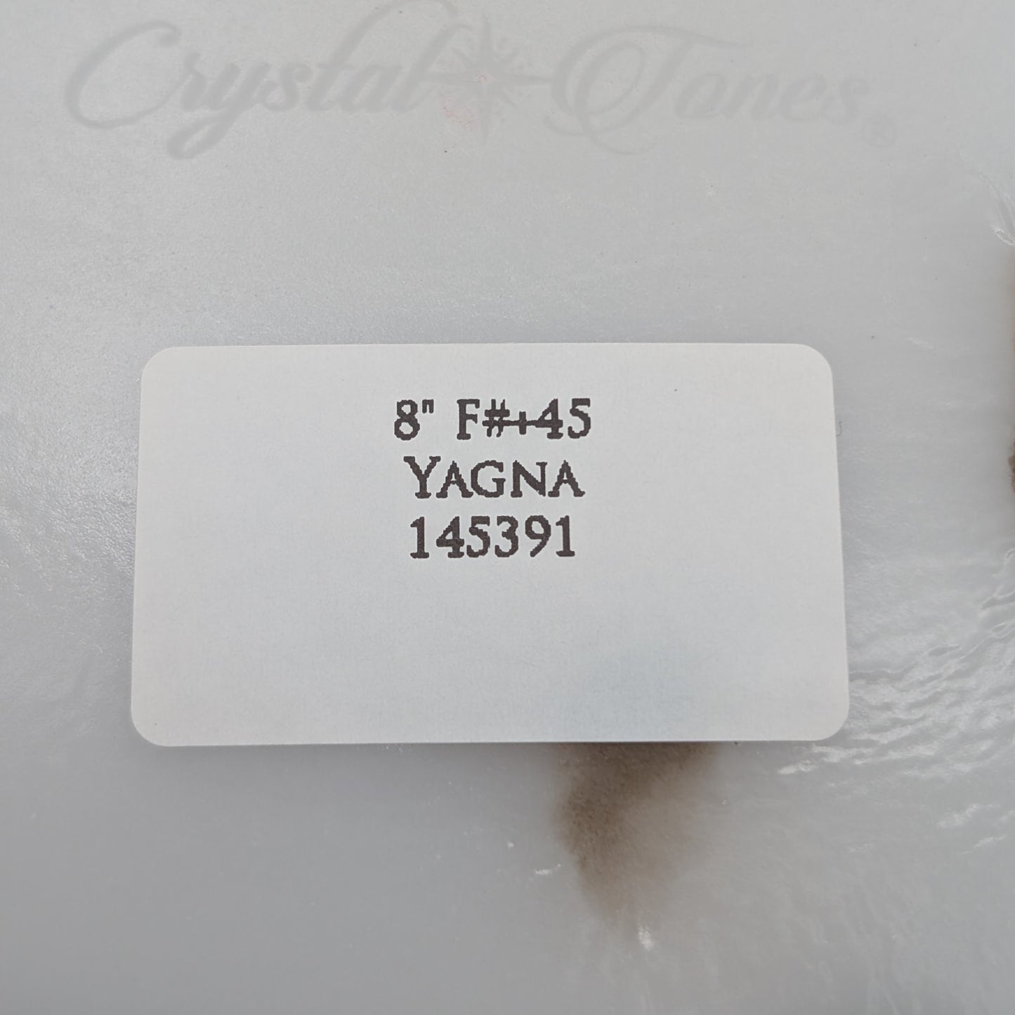 Crystal Tones 8" Yagna Clear Quartz Crystal Singing Bowl (F#+45)
