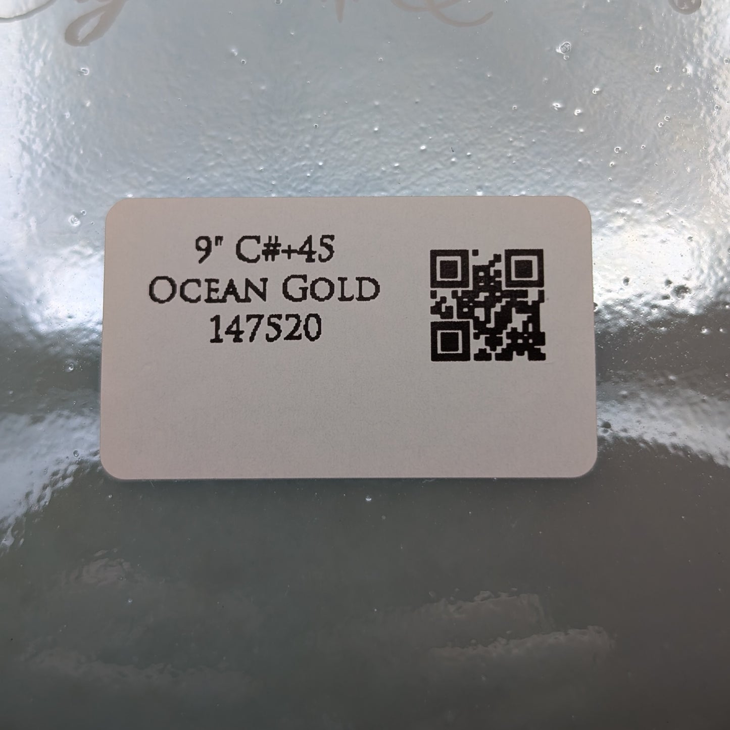 Crystal Tones 9" Ocean Gold Clear Quartz Crystal Singing Bowl (C#+45)