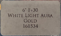 Crystal Tones 6" White Light Aura Gold Singing Bowl (F4+30)