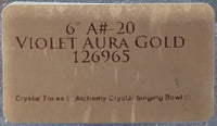 Crystal Tones 6" Violet Aura Gold Singing Bowl (A#4-20)