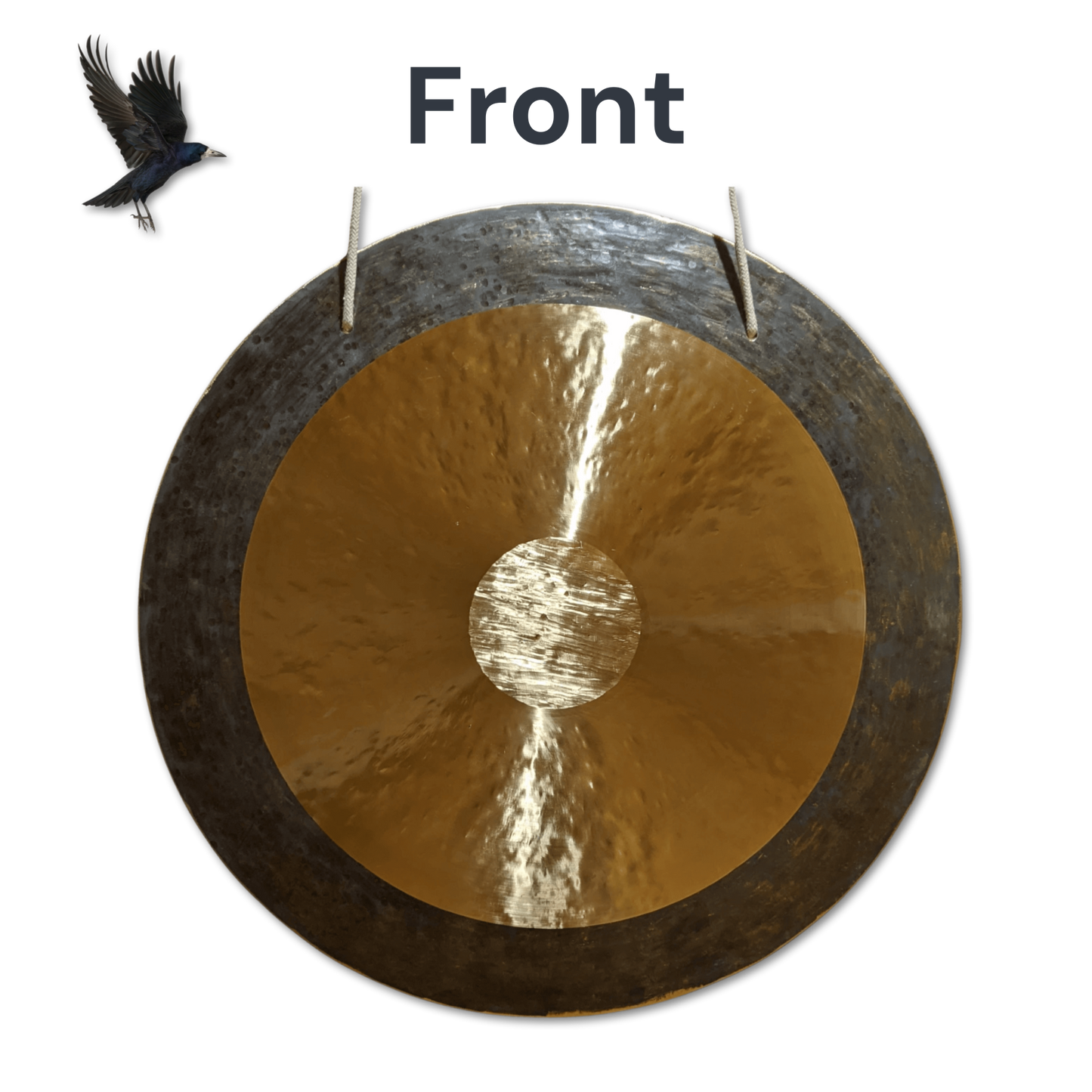Solar Horizon Gong by Raven Sounds, Handmade Bronze Wind Gong, Free Mallet - Raven Sounds