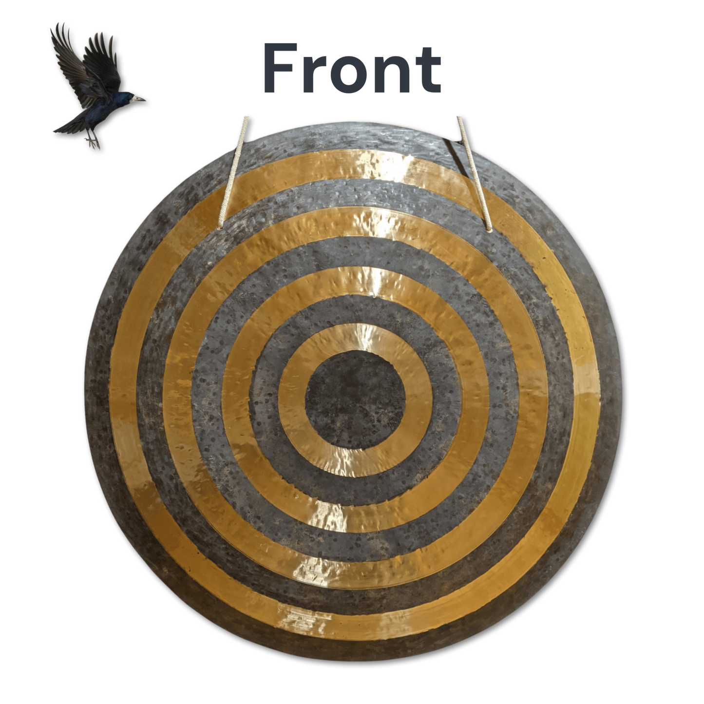Sun Gong by Raven Sounds, Handmade Bronze Wind Gong, Free Mallet - Raven Sounds