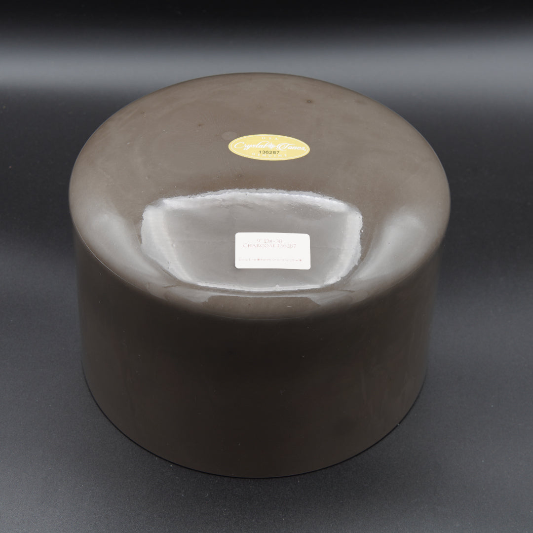 Crystal Tones 9" Charcoal Quartz Crystal Singing Bowl (D#4+30)