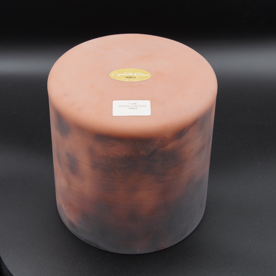 Crystal Tones 7" Indian Pipestone Quartz Crystal Singing Bowl (F#4+0)