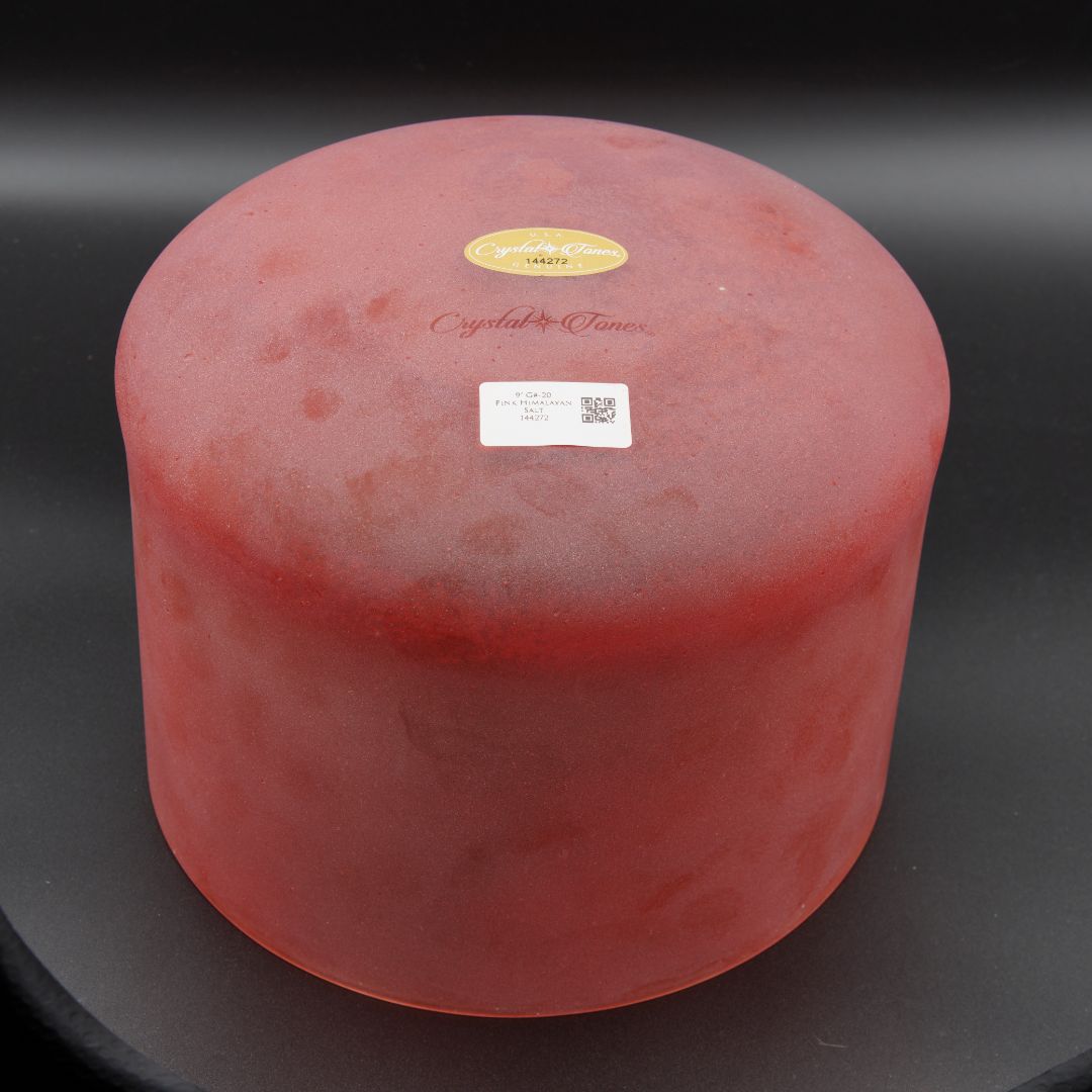 Crystal Tones 9" Pink Himalayan Salt Quartz Crystal Singing Bowl (G#3-20)