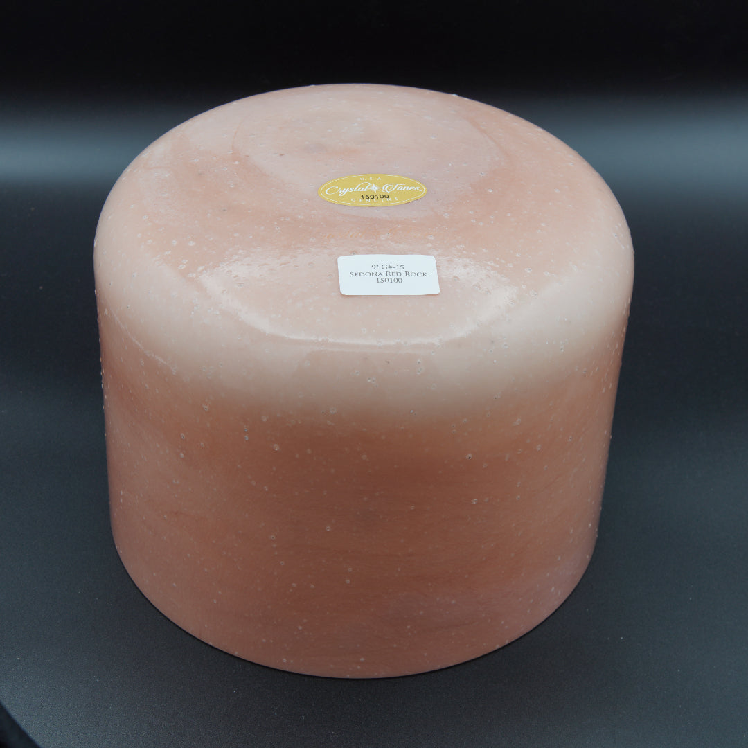 Crystal Tones 9" Sedona Red Rock Quartz Crystal Singing Bowl (G#3-15)