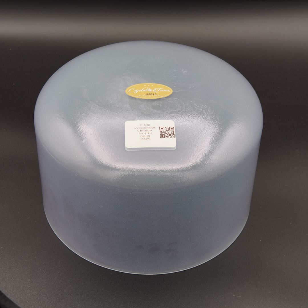 Crystal Tones 9" Androgynous Indium Quartz Crystal Singing Bowl (F4-30)