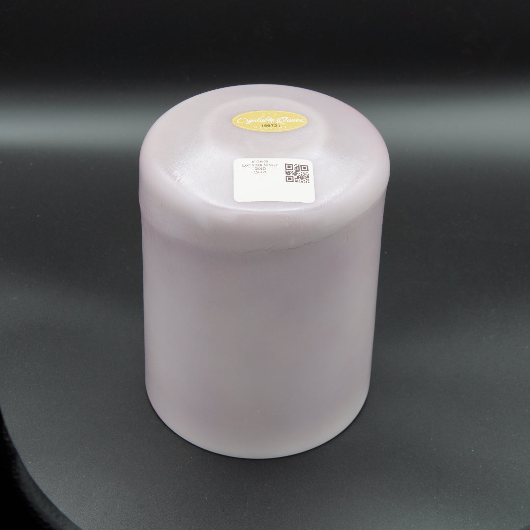 Crystal Tones 6" Lavender Sunset Gold Quartz Crystal Singing Bowl (G#4+20)