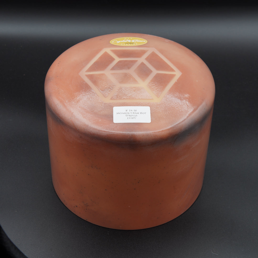 Crystal Tones 8" Monroe Utah Hot Springs Quartz Crystal Singing Bowl (F#4+30)