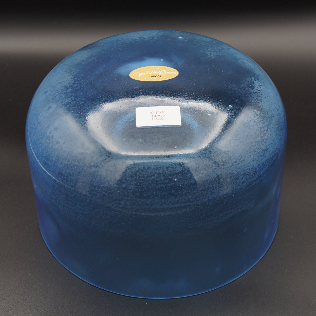 Crystal Tones 10" Indigo Quartz Crystal Singing Bowl (F#3+40)