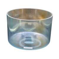 Crystal Tones 8" Aqua Aura Gold Quartz Crystal Singing Bowl (F#4+0)