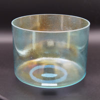 Crystal Tones 8" Aqua Aura Gold Quartz Crystal Singing Bowl (E4-15)