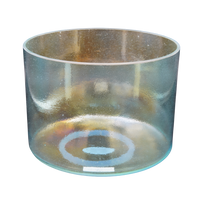 Crystal Tones 8" Aqua Aura Gold Quartz Crystal Singing Bowl (E4-15)