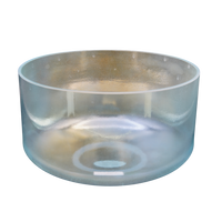 Crystal Tones 9" Aqua Aura Gold Quartz Crystal Singing Bowl (D4+25)