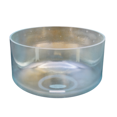 Crystal Tones 9" Aqua Aura Gold Quartz Crystal Singing Bowl (D4+25)