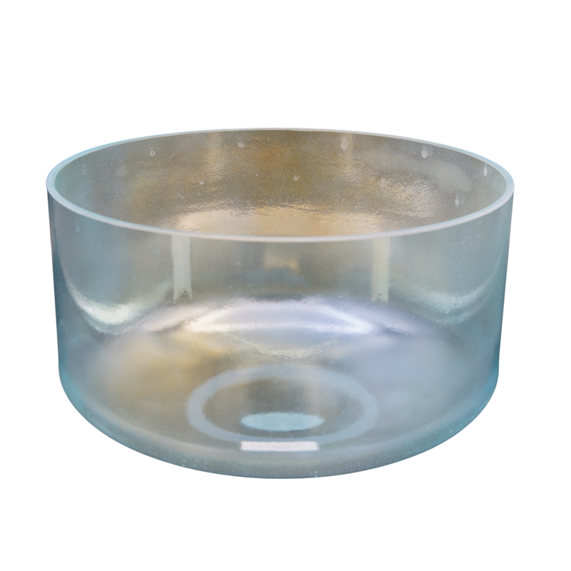 Crystal Tones 9" Aqua Aura Gold Quartz Crystal Singing Bowl (D4+25)